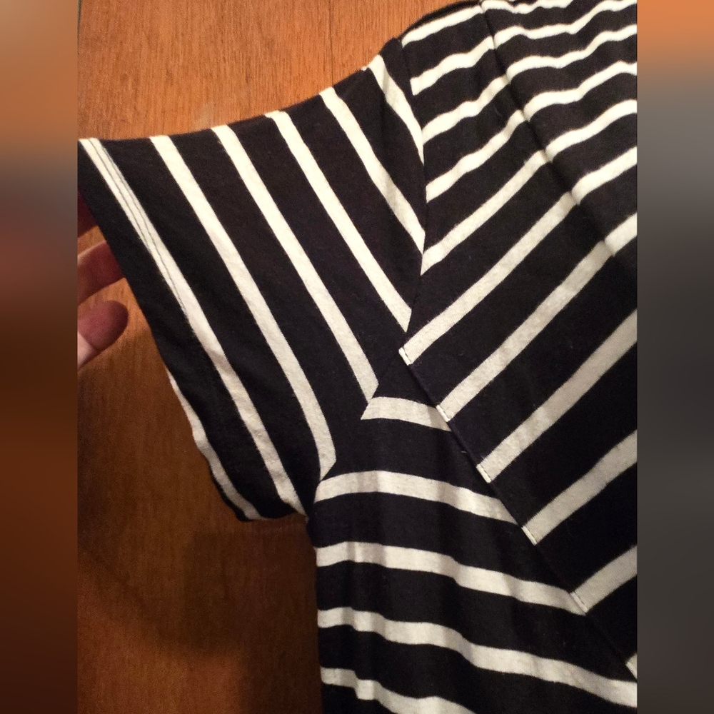 Cable & Gauge Black & White Striped Tunic SzL - Picture 4 of 7